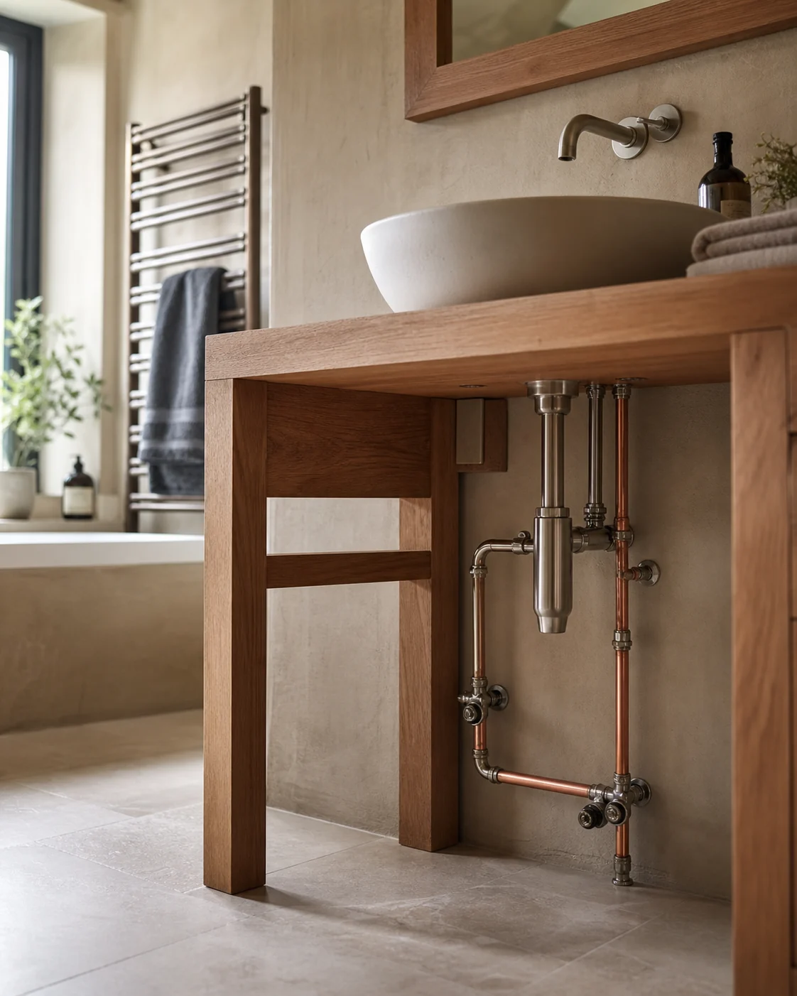 Plumbing service setting